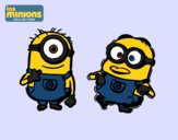 Dibujo Minions - Carl y Dave pintado por mabissel