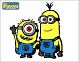 Dibujo Minions - Carl y Kevin pintado por Evil