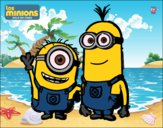 Dibujo Minions - Carl y Kevin pintado por tomm