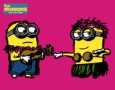 Dibujo Minions - Dave y Phil pintado por wali288