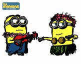 Dibujo Minions - Dave y Phil pintado por camyredbul