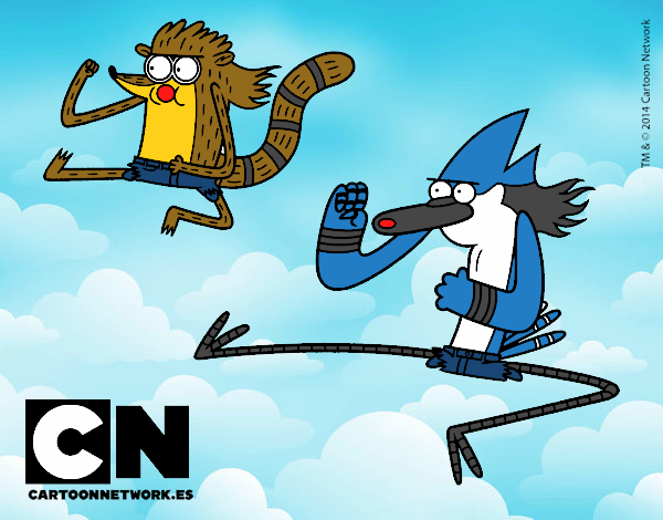 Mordecai y Rigby karatekas