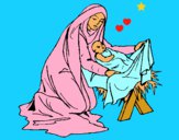 Dibujo Nacimiento del niño Jesús pintado por LunaLunita