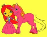 Princesa y unicornio