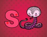 Dibujo S de Serpiente pintado por sheyla324