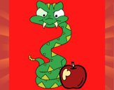 Serpiente y manzana