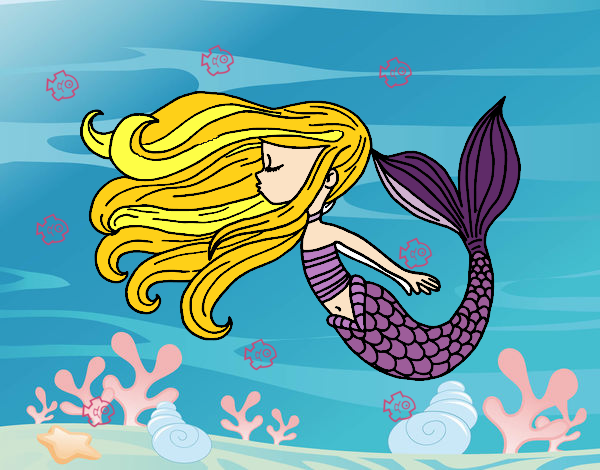 Dibujo Sirena flotando pintado por sheyla324