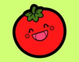 Dibujo Tomate sonriente pintado por LunaLunita