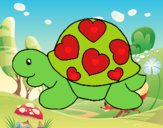 Tortuga con corazones