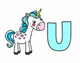 Dibujo U de Unicornio pintado por Aiyan