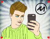 Dibujo Abraham Mateo selfie pintado por arody