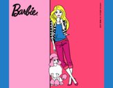 Dibujo Barbie con cazadora de cuadros pintado por maryelik