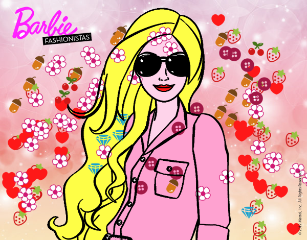 Dibujo Barbie con gafas de sol pintado por sofiadelfi