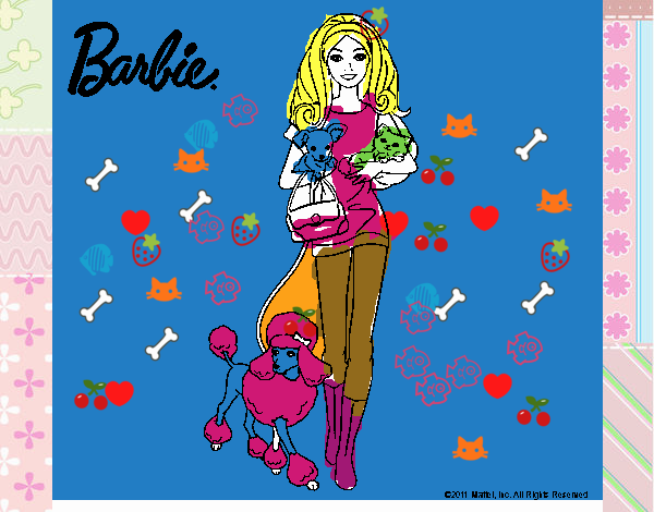 Barbie con sus mascotas