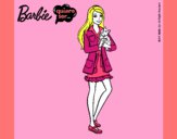 Dibujo Barbie con un gatito pintado por maryelik