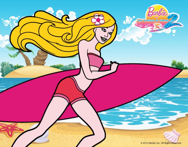 Barbie corre al agua