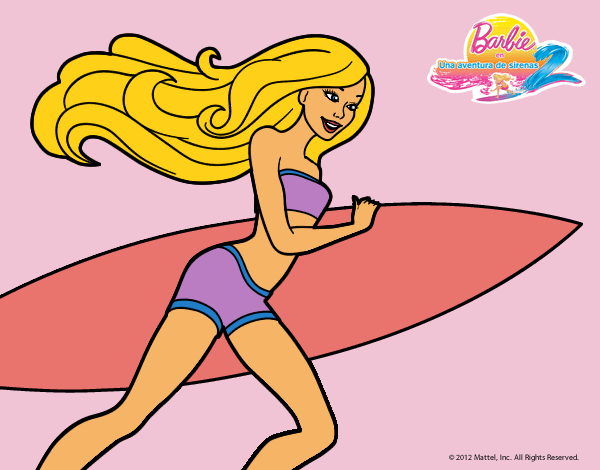 Dibujo Barbie corre al agua pintado por Bonell