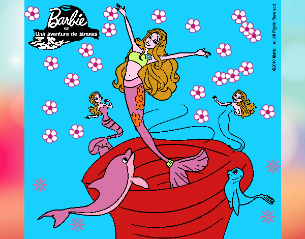 Barbie sirena contenta