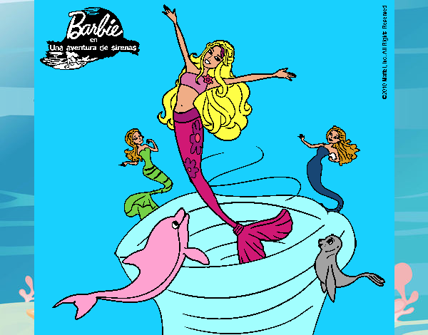 Barbie sirena contenta