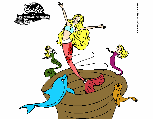 Barbie sirena contenta