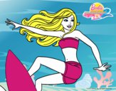 Dibujo Barbie surfeando pintado por maryelik