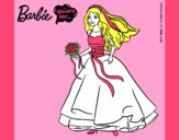 Dibujo Barbie vestida de novia pintado por maryelik