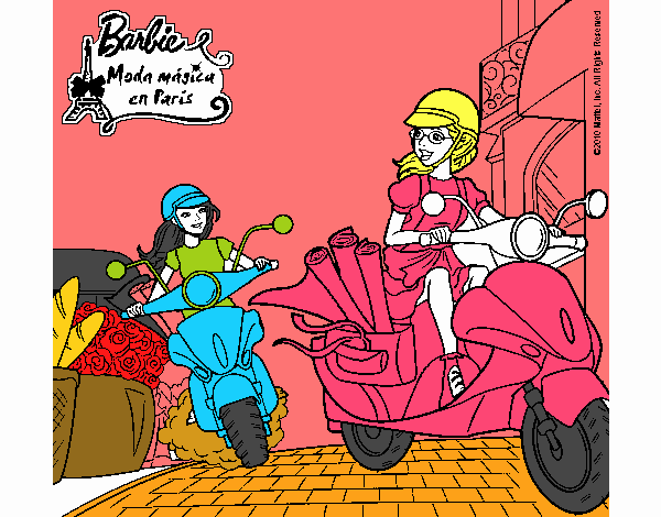 Barbie y su amiga en moto 1