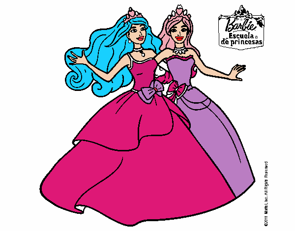 Barbie y su amiga súper felices