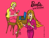 Barbie y su hermana merendando