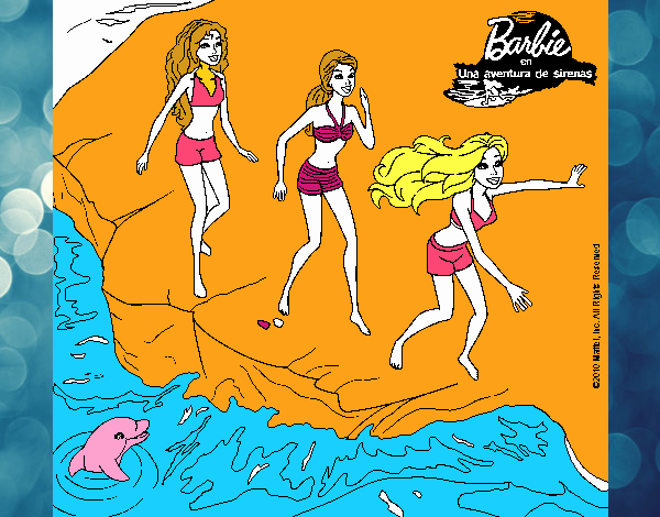 Barbie y sus amigas en la playa