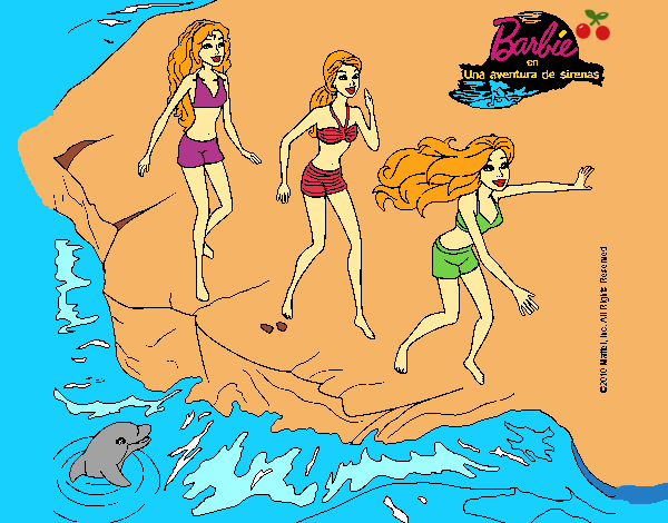 Barbie y sus amigas en la playa