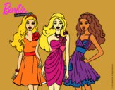 Barbie y sus amigas vestidas de fiesta