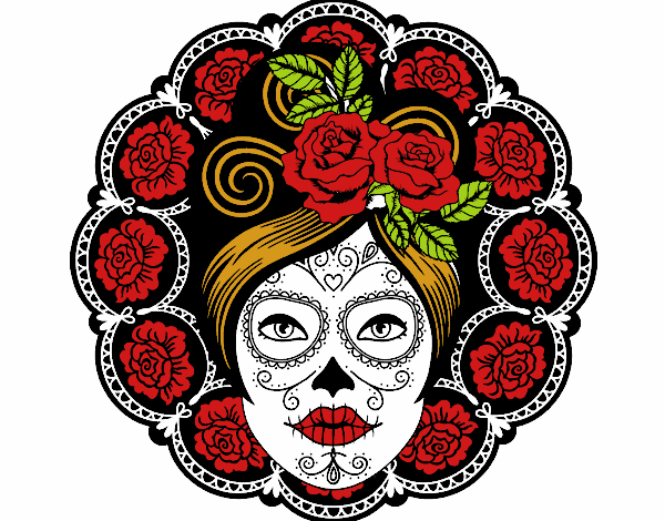 Dibujo Calavera mejicana femenina pintado por agus11