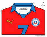 Dibujo Camiseta del mundial de fútbol 2014 de Chile pintado por pampa
