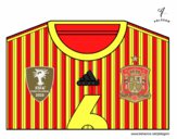 Dibujo Camiseta del mundial de fútbol 2014 de España pintado por pampa