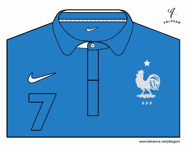 Camiseta del mundial de fútbol 2014 de Francia