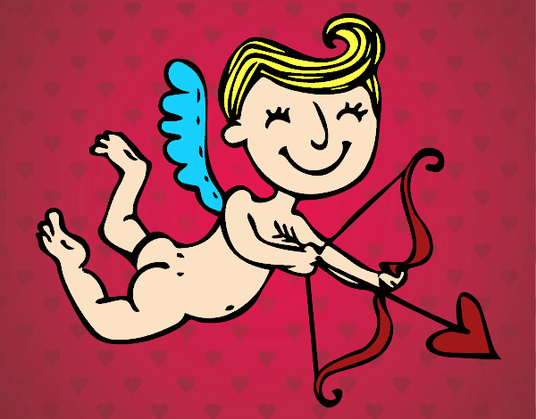 Cupido contento con flecha