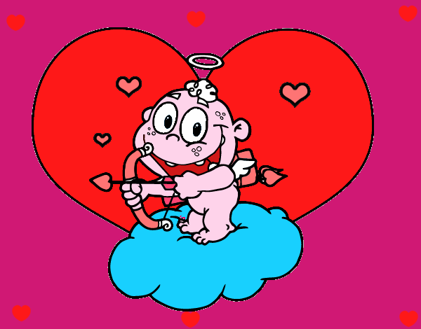 Cupido y corazón