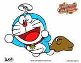 Dibujo Doraemon volando pintado por gabrielcos