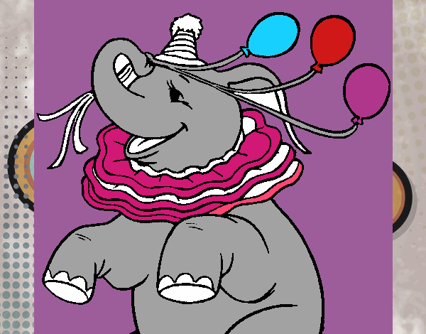 Elefante con 3 globos