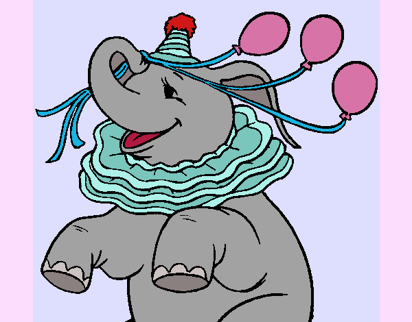 Elefante con 3 globos