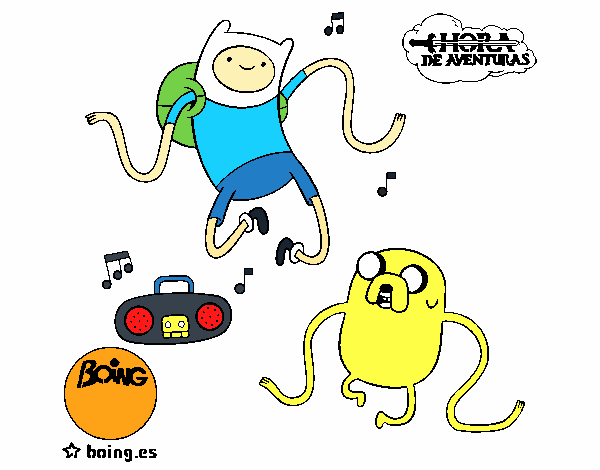 Finn y Jake escuchando música