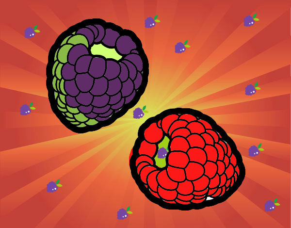 las uvas de  colores