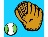 Guante y bola de béisbol