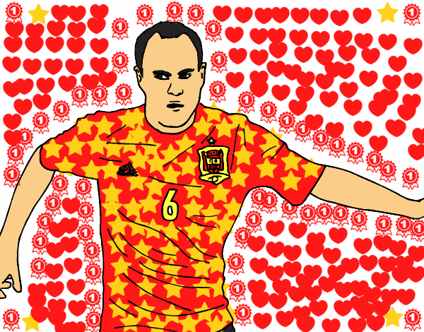 Iniesta con la Selección Española