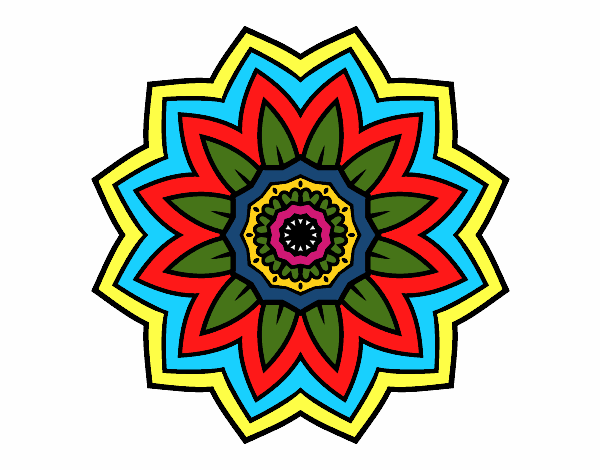 Dibujo Mandala flor de girasol pintado por sofiadelfi