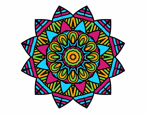 Dibujo Mandala frutal pintado por Bonell