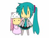 Miku y Kasane Chibi