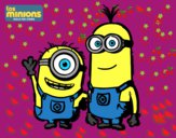 Dibujo Minions - Carl y Kevin pintado por lilaaa