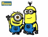 Dibujo Minions - Carl y Kevin pintado por maxthunder